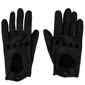 GUCCI Women's Leather Driving Gloves - Black