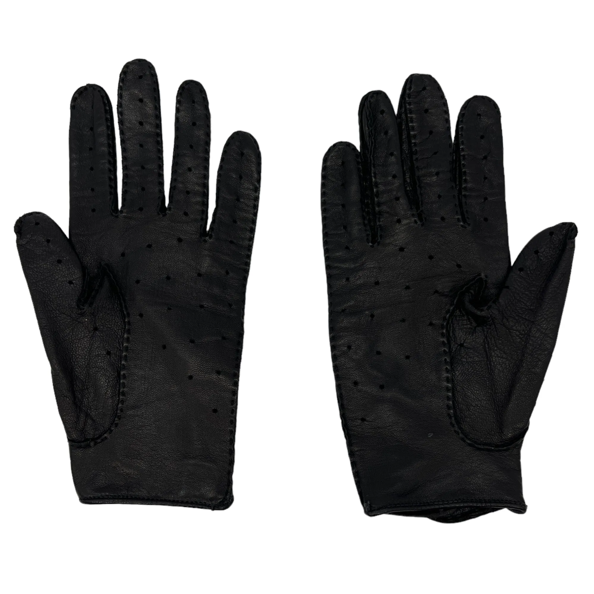 GUCCI Women's Leather Driving Gloves - Black