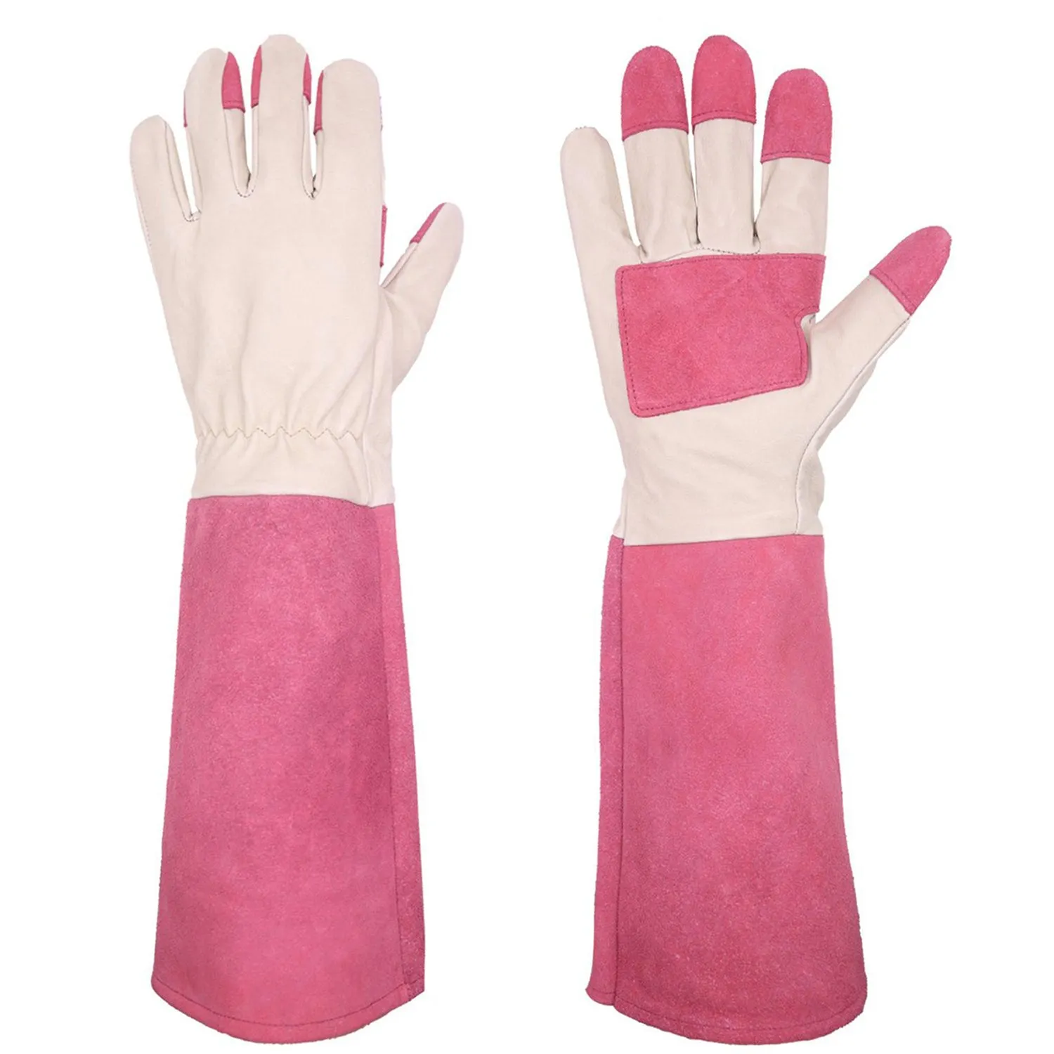 Handlandy Wholesale Women Gardening Gloves Pigskin Leather Long Gauntlet 1601 (36/72/120 Pairs)