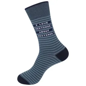 I Love Meetings About Meetings Unisex Crew Sock