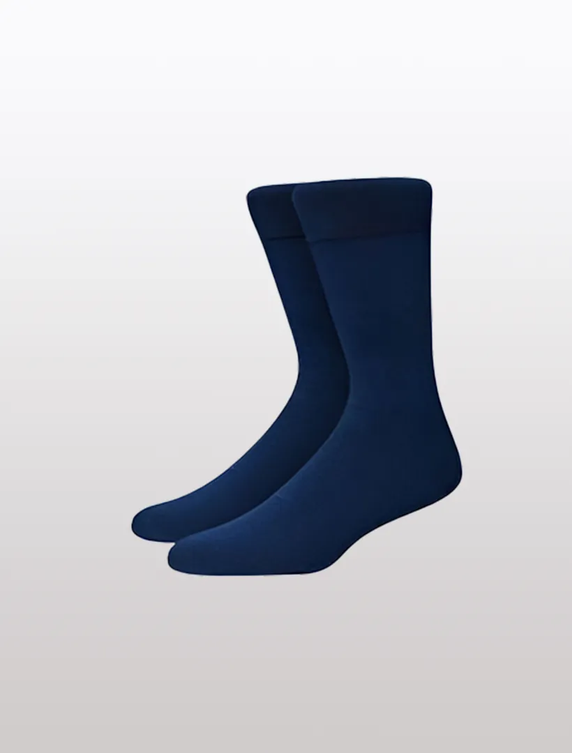 Karako Men Navy Basic Dress Socks