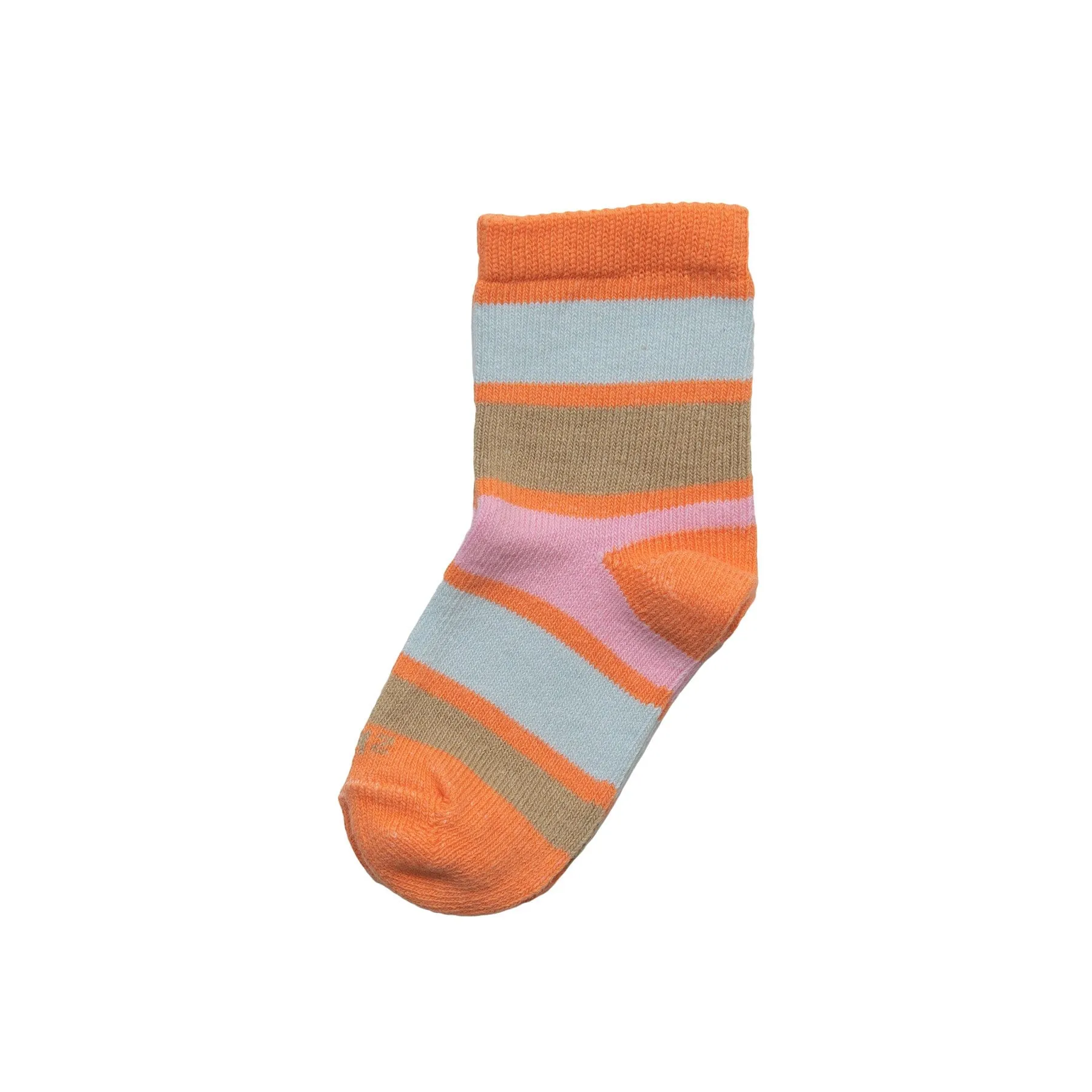 Kids - Rugby Stripe Organic Cotton Crew Socks - Dreamsicle