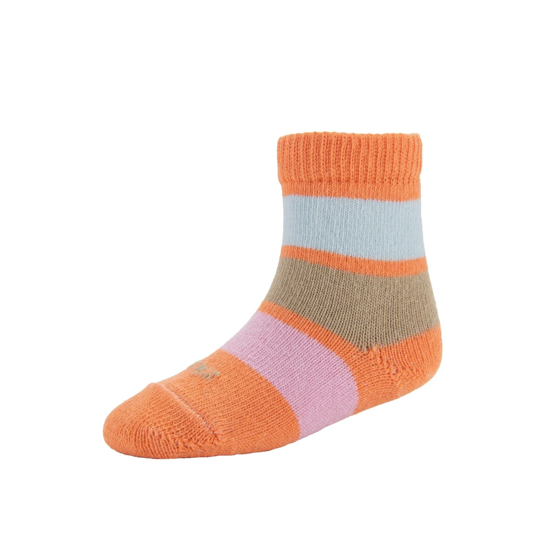 Kids - Rugby Stripe Organic Cotton Crew Socks - Dreamsicle