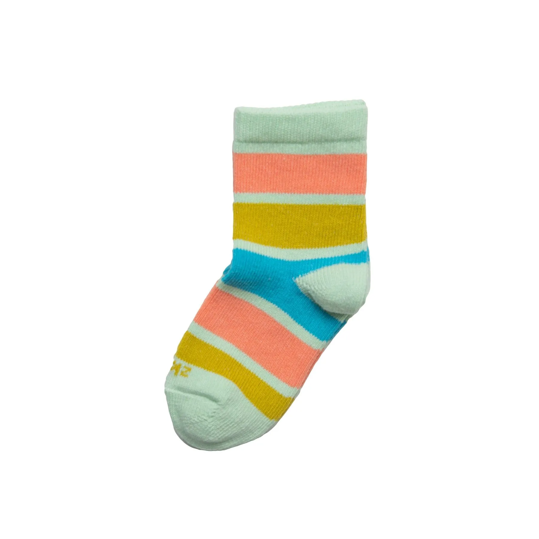 Kids - Rugby Stripe Organic Cotton Crew Socks - Sherbet