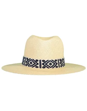 Large Panama Fedora Rhombus Band Hat