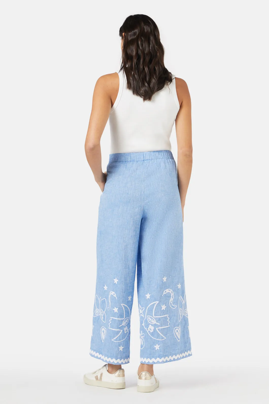 Lovebirds Embroidered Pants