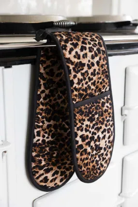 Luxury Leopard Print Oven Gloves