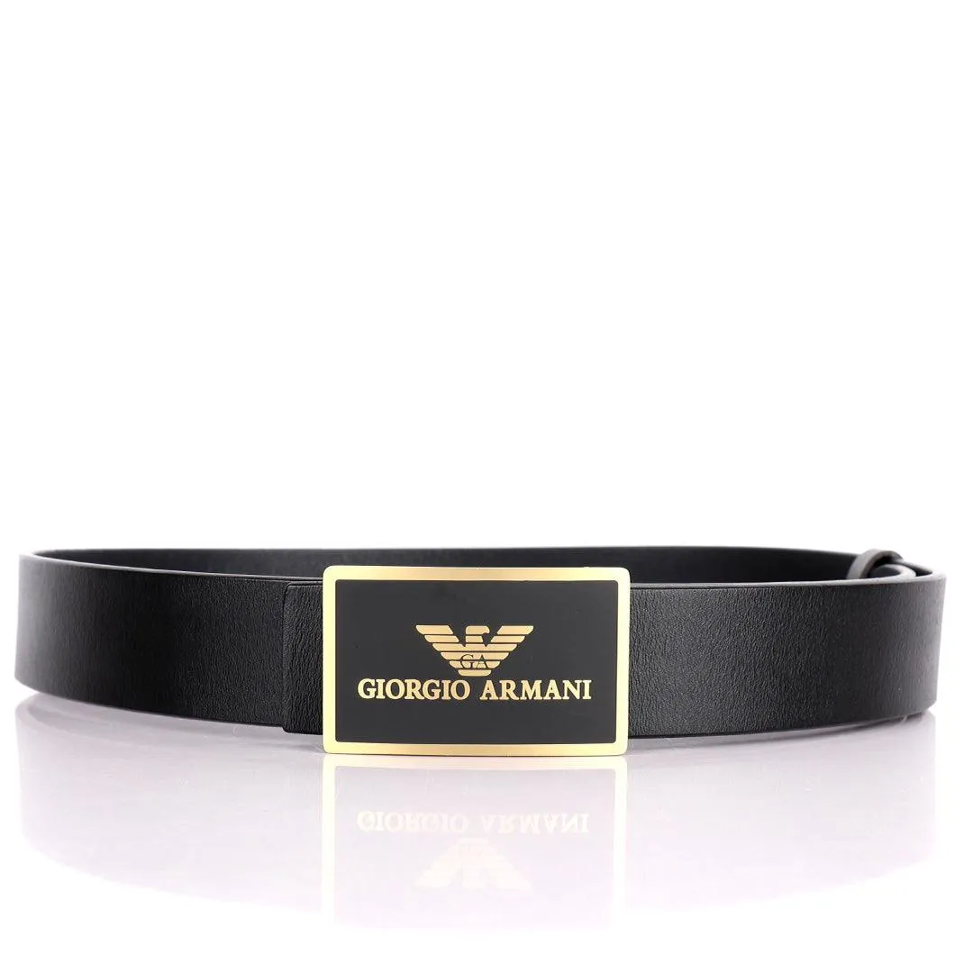 Men's Designer Leather Belt-Black