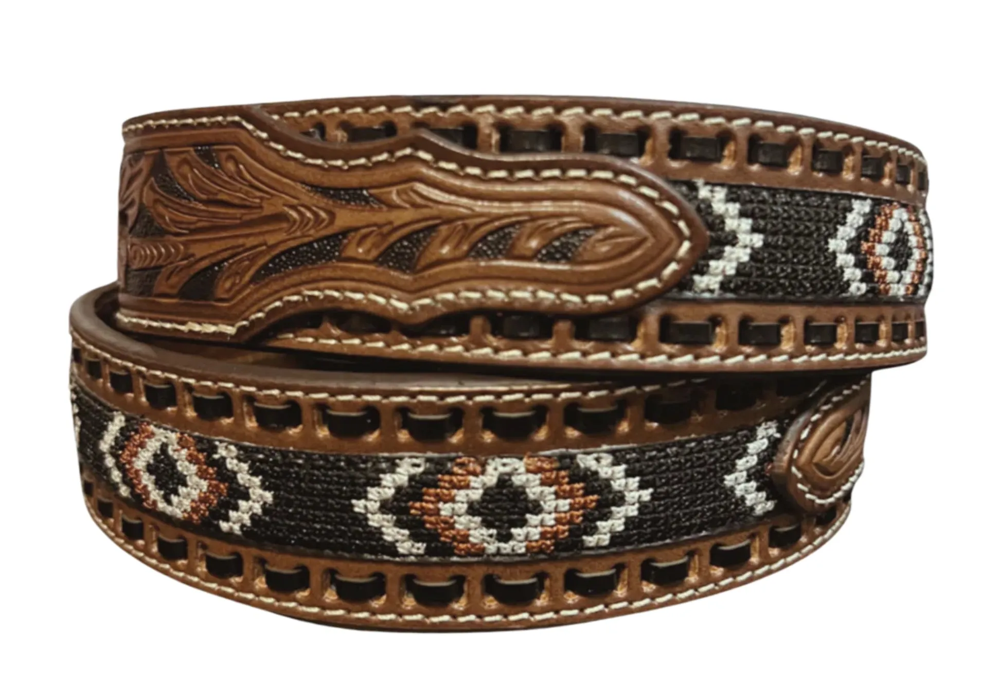 Men’s Embroidered Stitch Belt