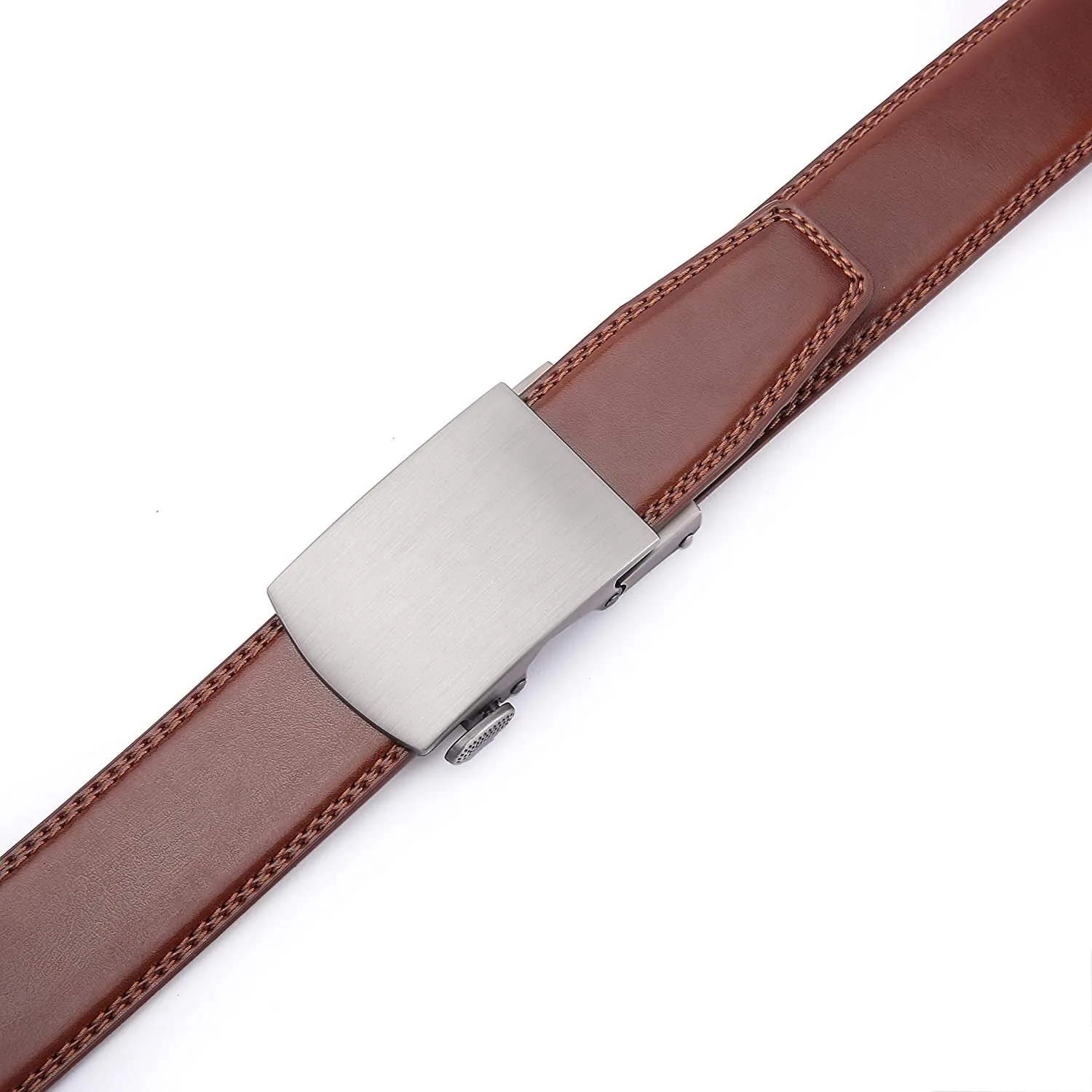 Mens Premium Leather Ratchet  Belt | 1.5” Wide | Loop - Burnt Umber