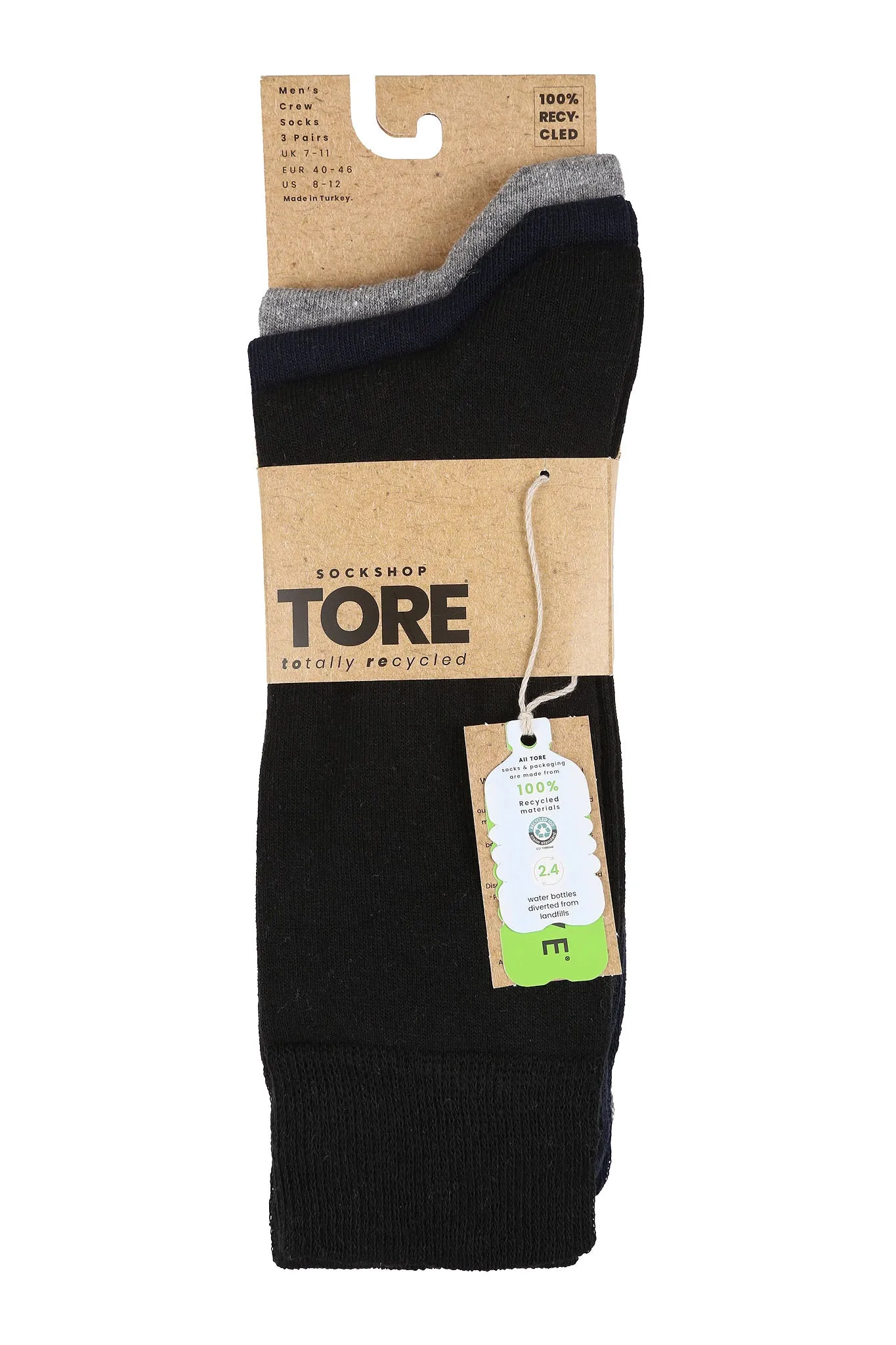 Men's Solid Color Crew Sock