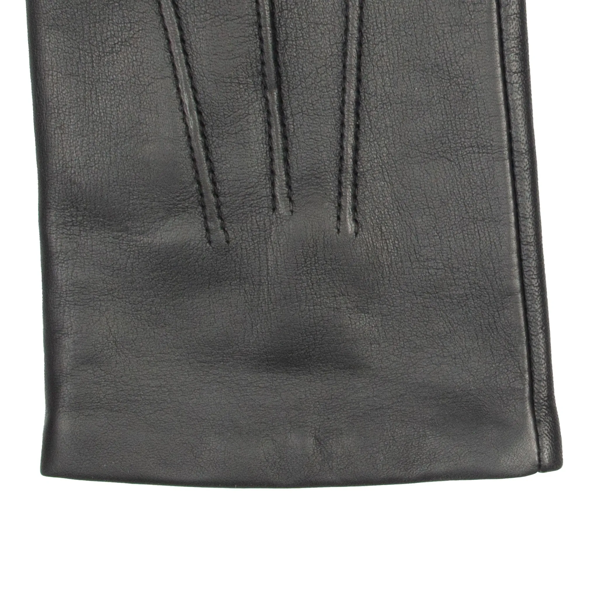 Men’s Touchscreen Three-Point Cashmere-Lined Leather Gloves