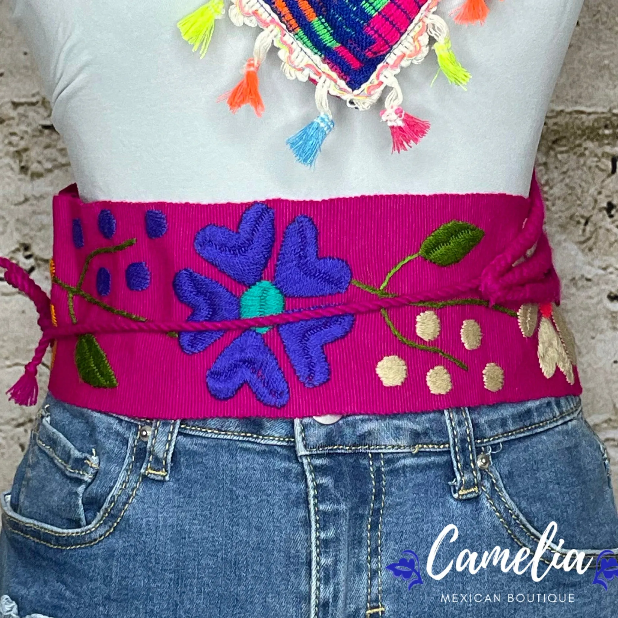 Mexican Embroidered Belt - Margarita