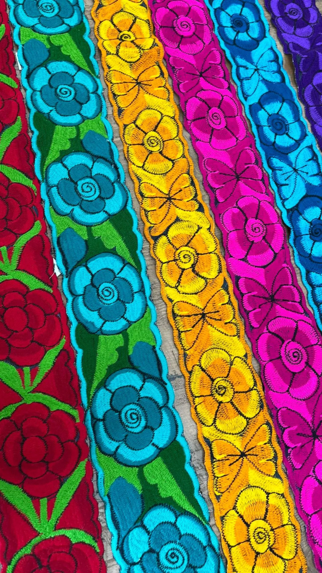 Mexican Floral Embroidered Belts