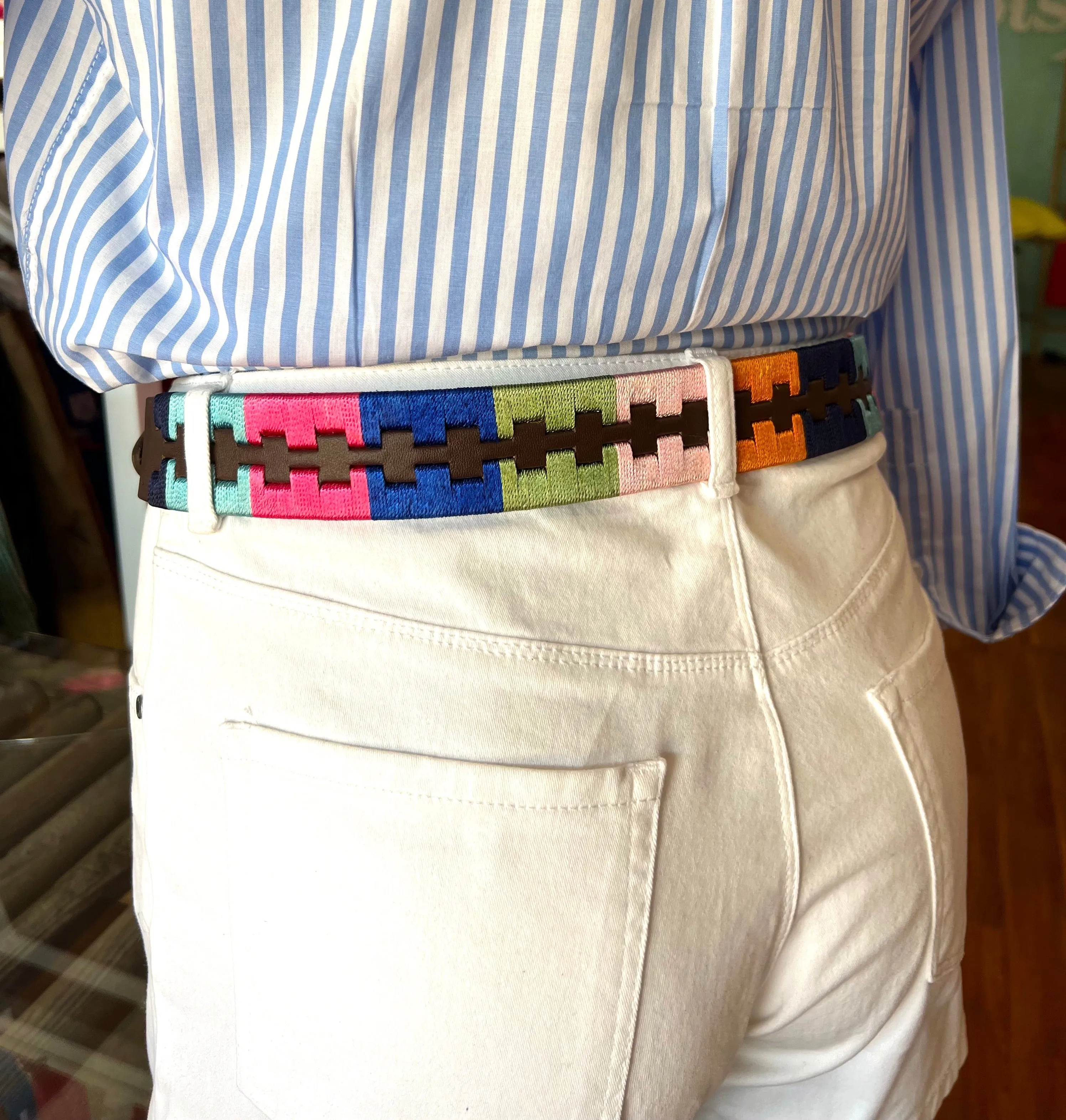 Multi Colour Leather Designer Belt