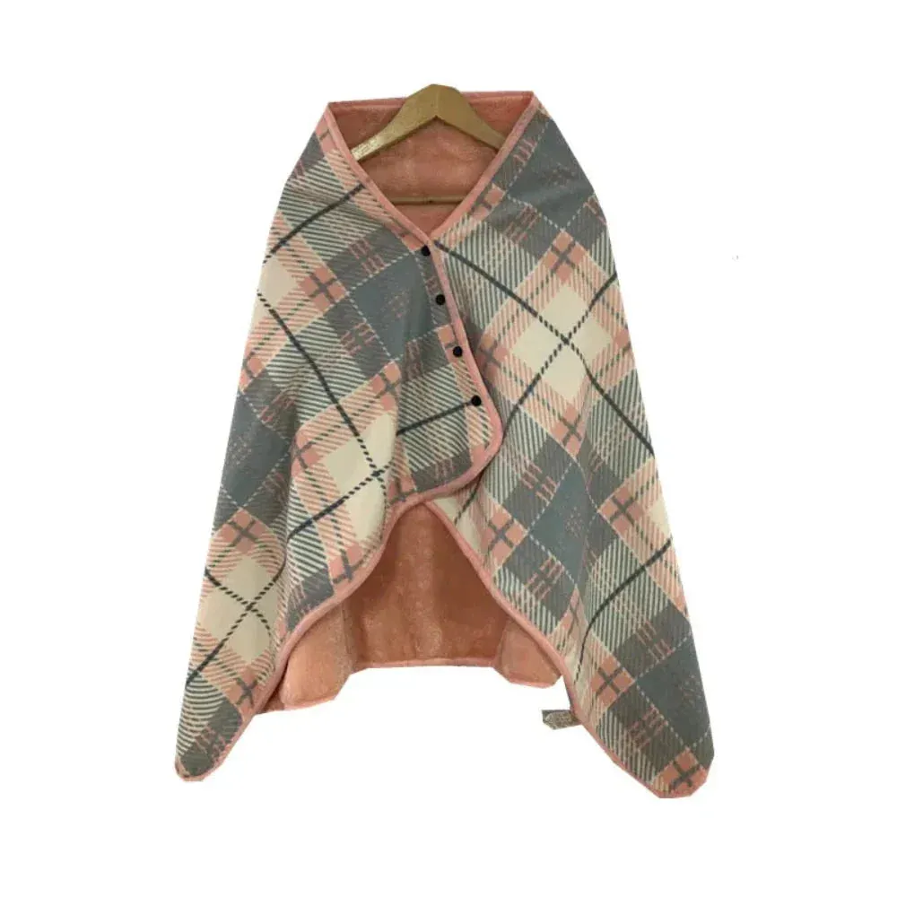 Multifunction Double Layered Plaid Blanket