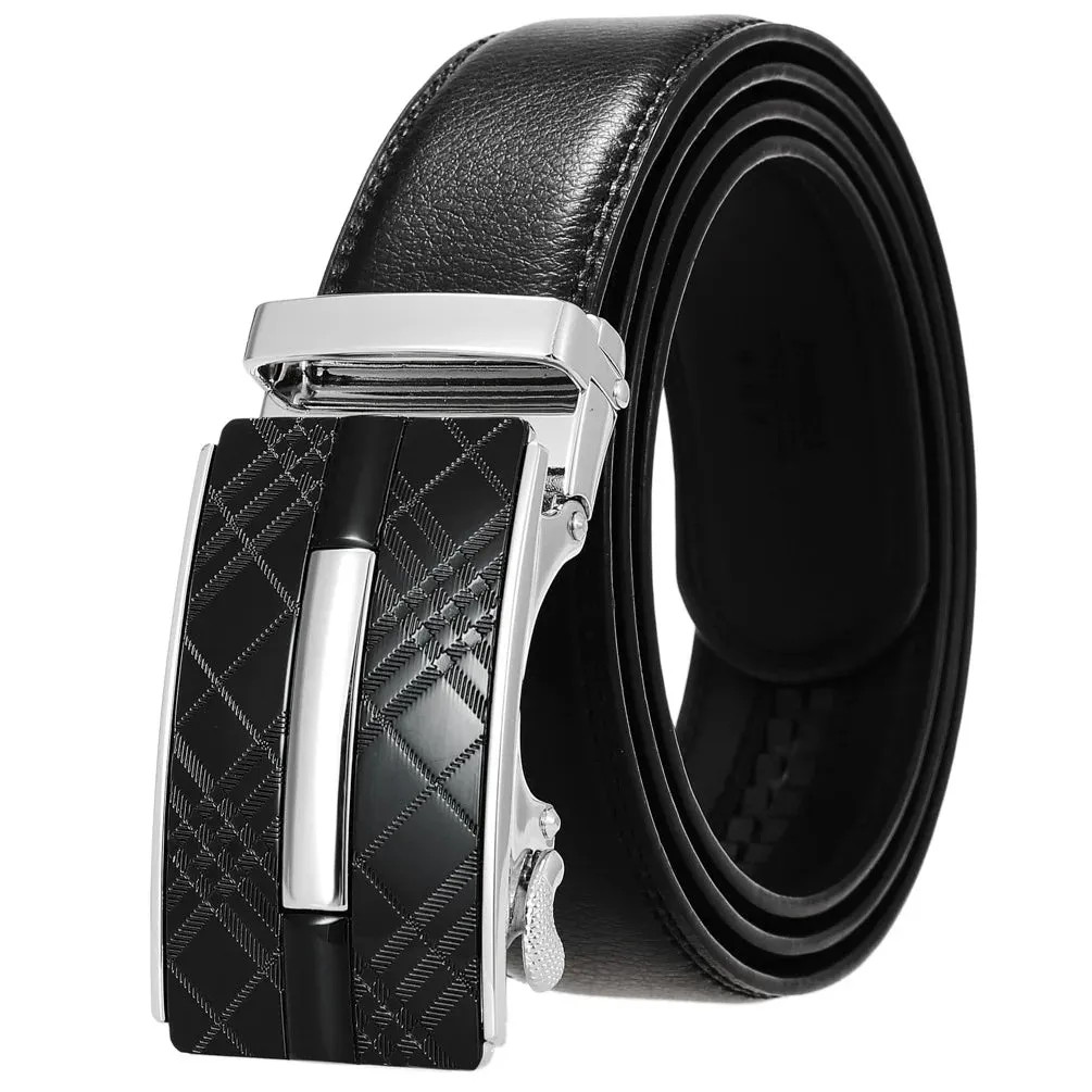 New Men's Belts Metal Automatic Buckle Belt for Men Genuine Leather Luxury Designer Male Belt High Quality Designer Waist Band