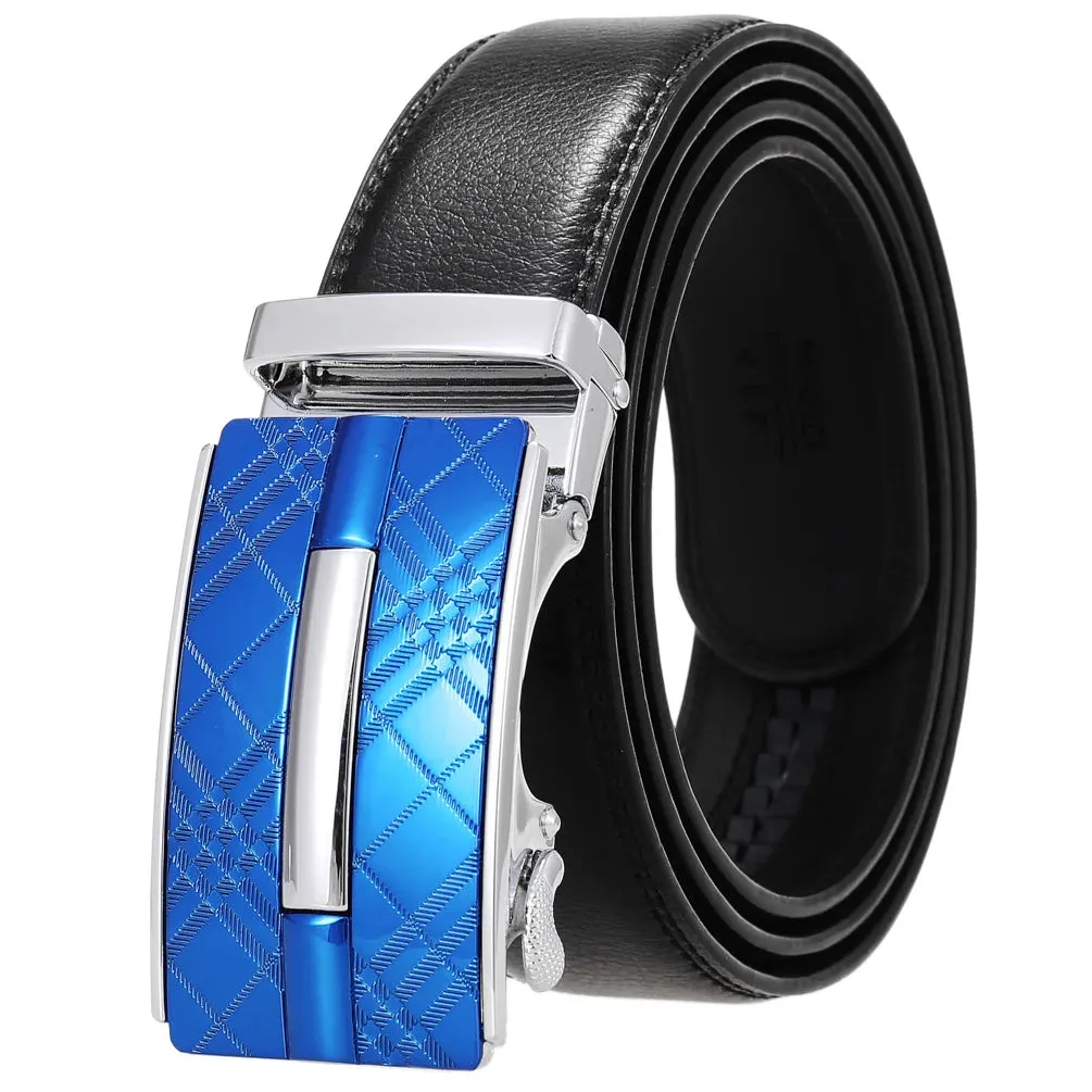 New Men's Belts Metal Automatic Buckle Belt for Men Genuine Leather Luxury Designer Male Belt High Quality Designer Waist Band