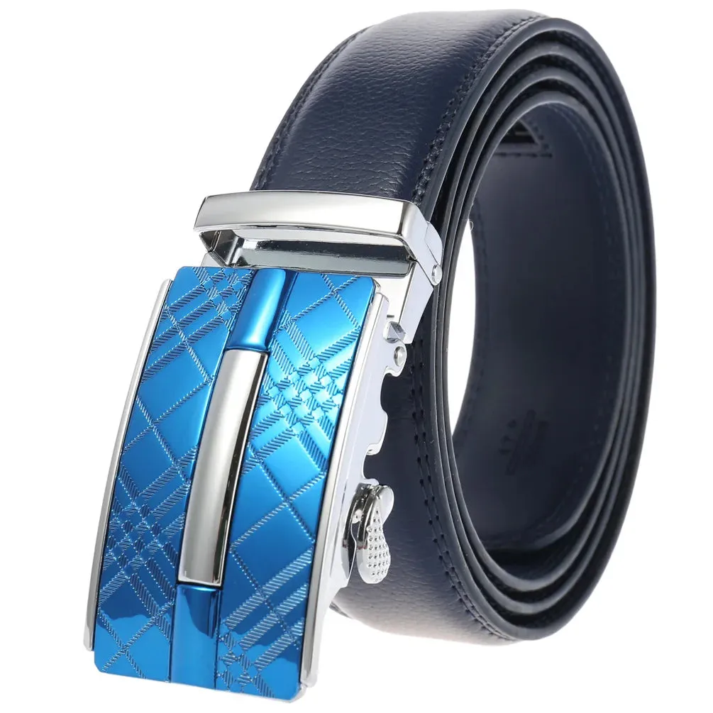 New Men's Belts Metal Automatic Buckle Belt for Men Genuine Leather Luxury Designer Male Belt High Quality Designer Waist Band