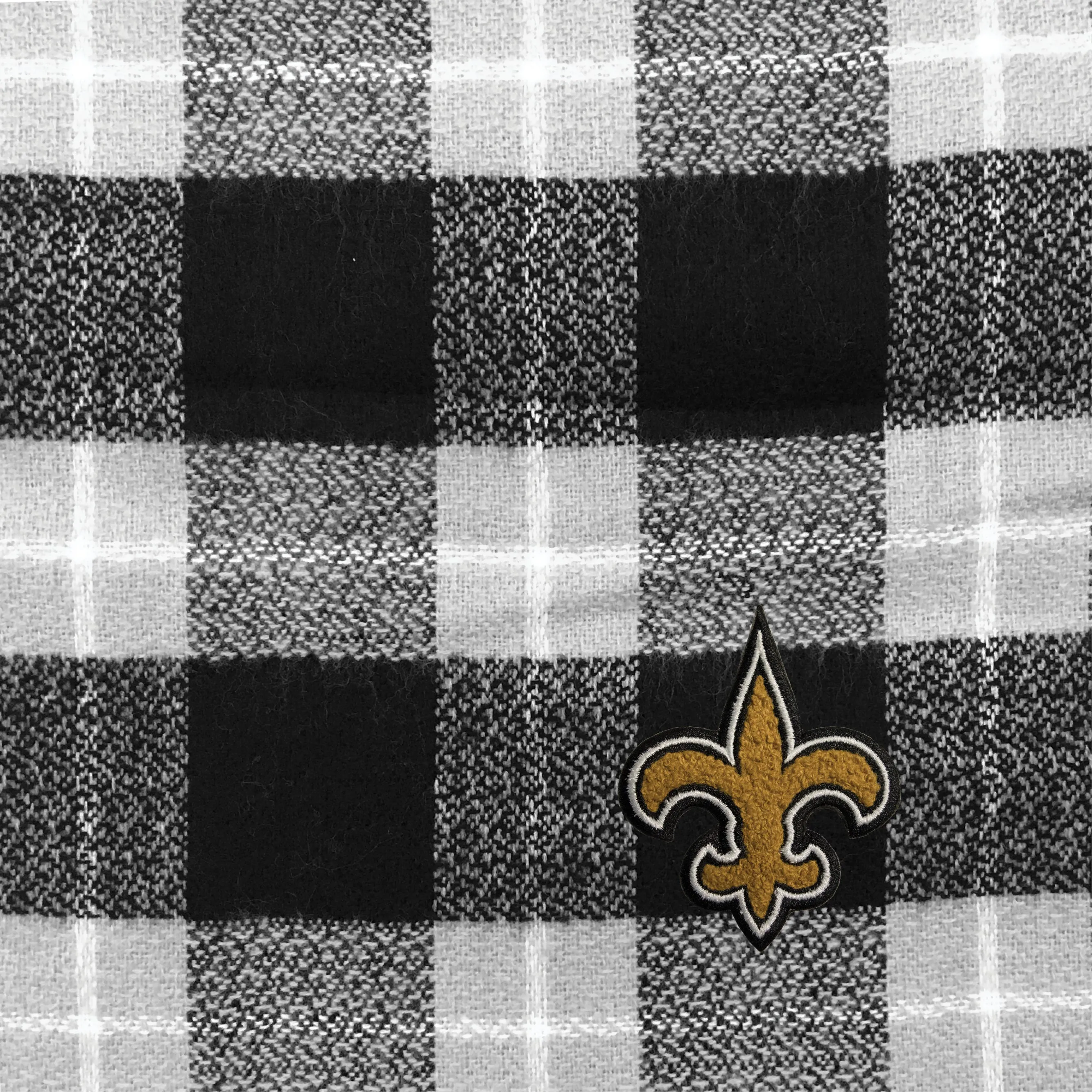 New Orleans Saints Plaid Blanket Scarf