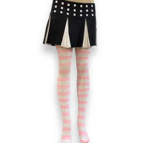 Pink Striped Over Knee Stocking Socks