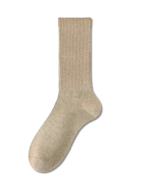 Pleated Solid Color Socks