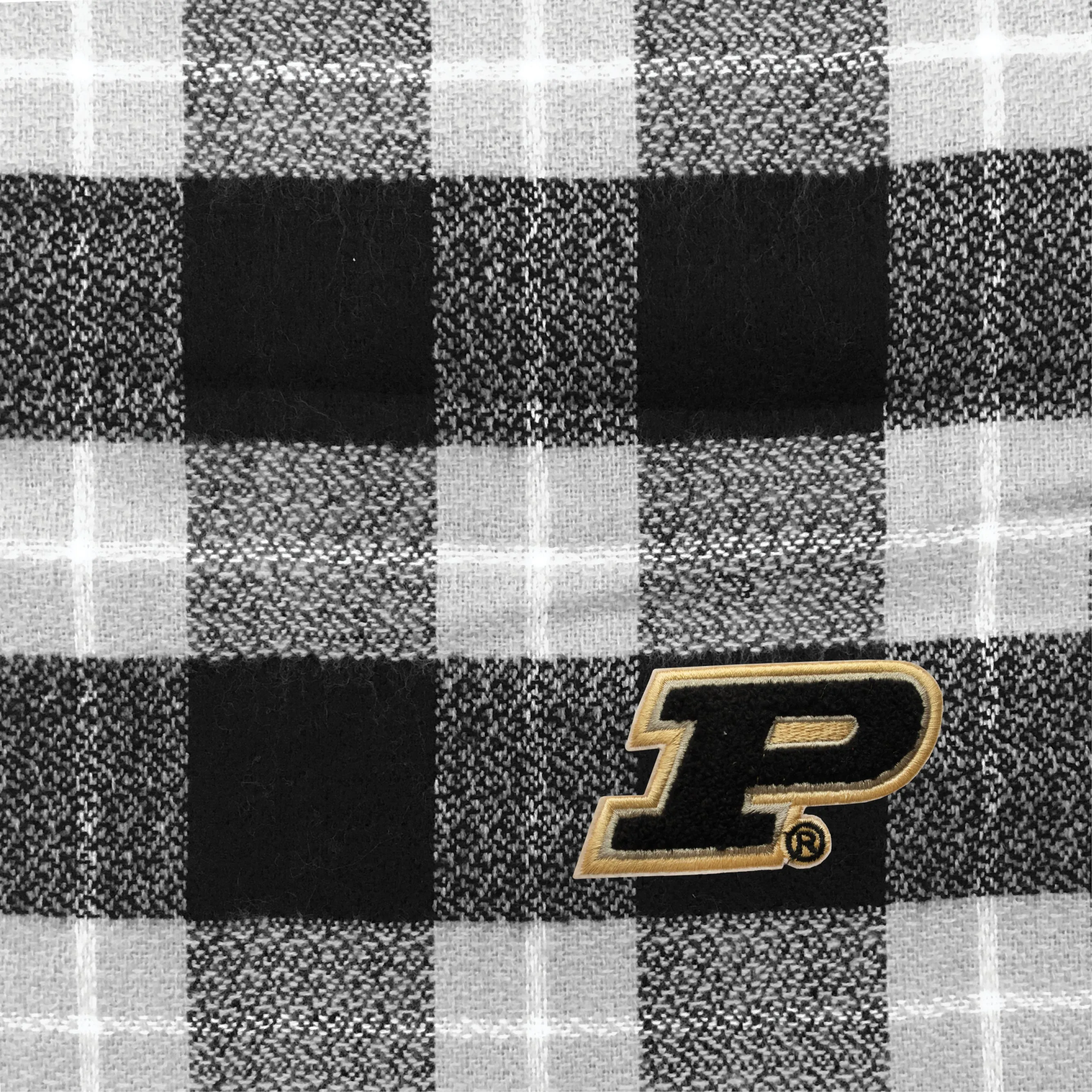 Purdue University Plaid Blanket Scarf