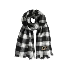 Purdue University Plaid Blanket Scarf