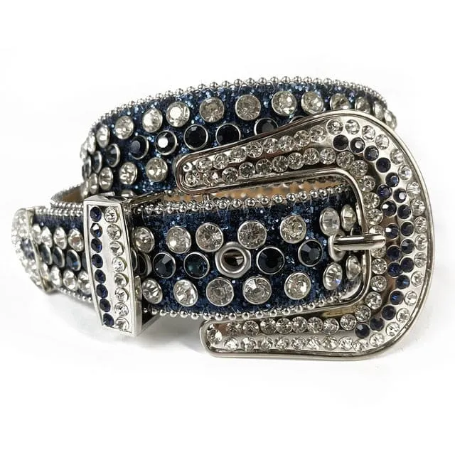 Rhinestone Diamond Waistband Unisex Belts