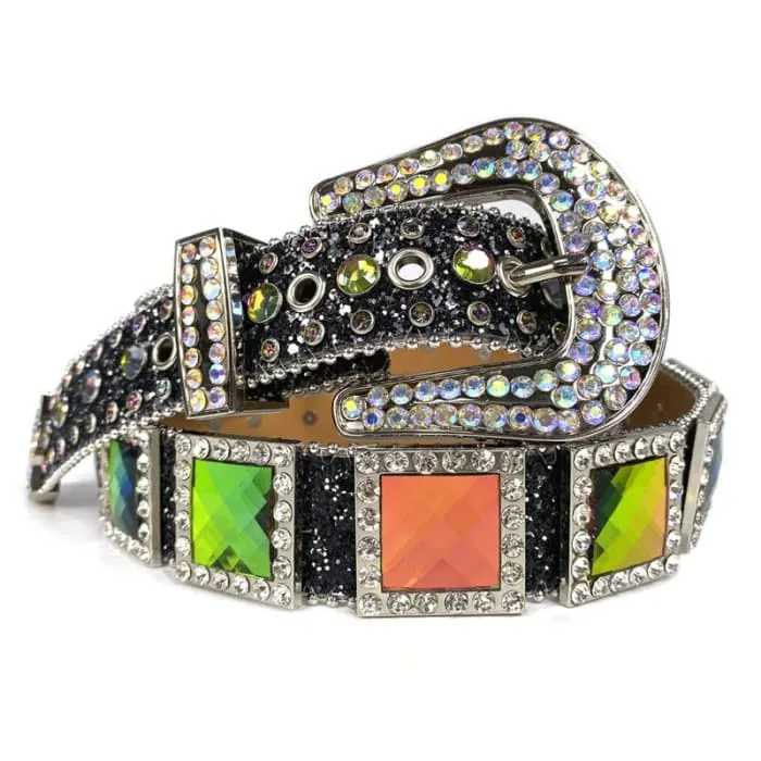 Rhinestone Diamond Waistband Unisex Belts