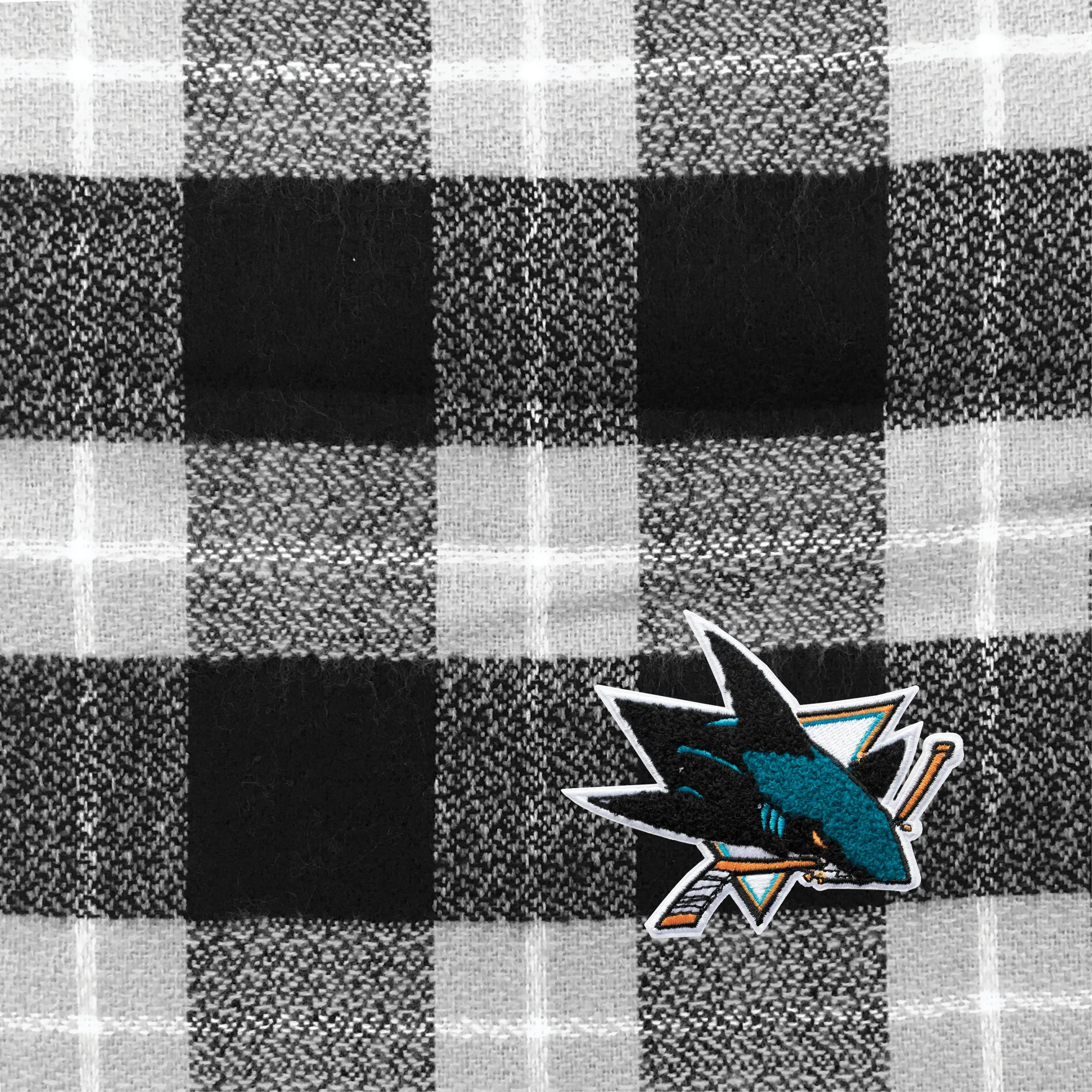 San Jose Sharks Plaid Blanket Scarf