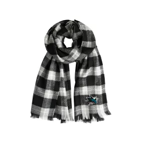 San Jose Sharks Plaid Blanket Scarf