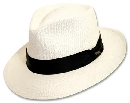 Scala Hot Springs Grade 3 Panama Teardrop Fedora