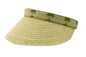 Scala - Raffia Visor with Palm Tree emblems