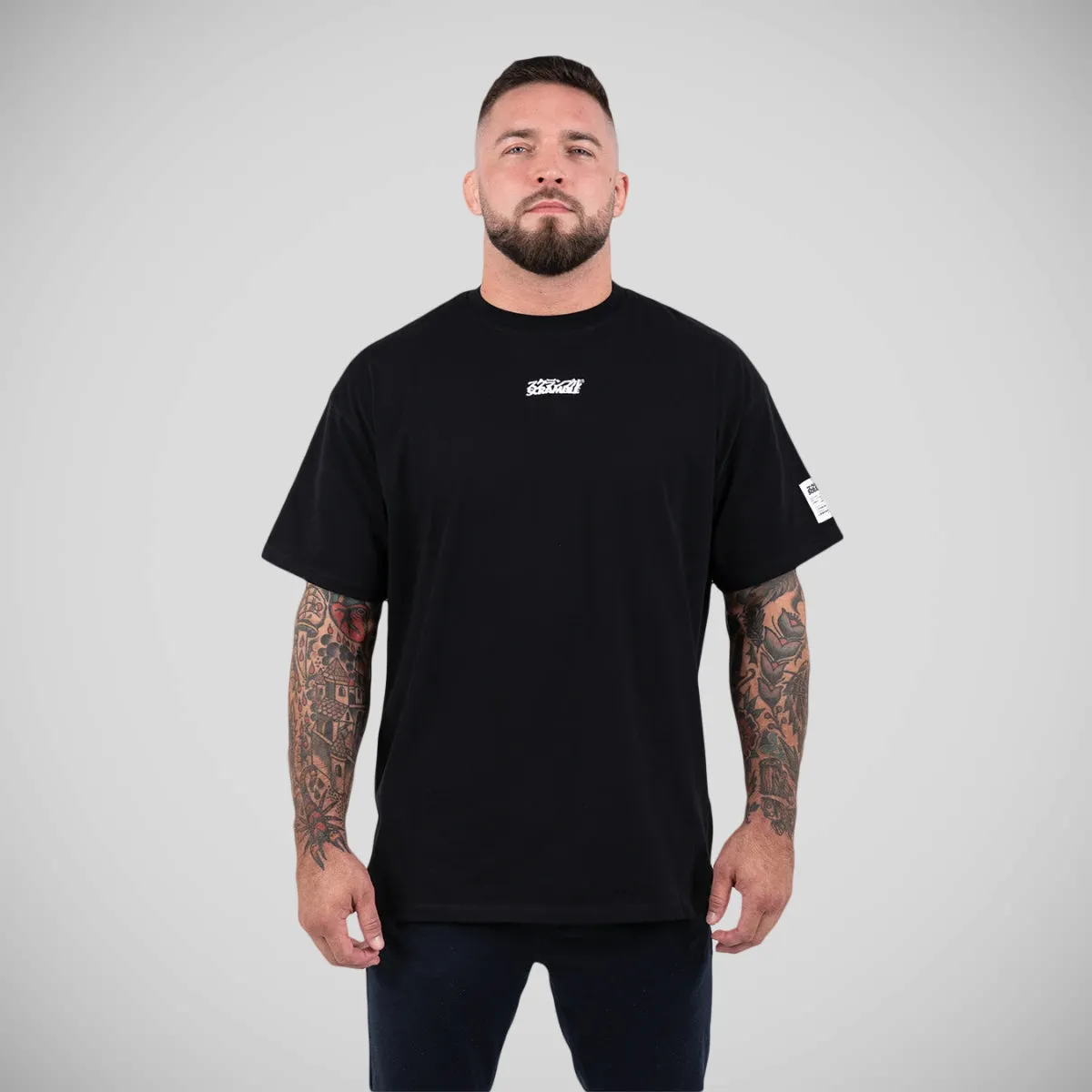 Scramble Logo Oversized Tee Black