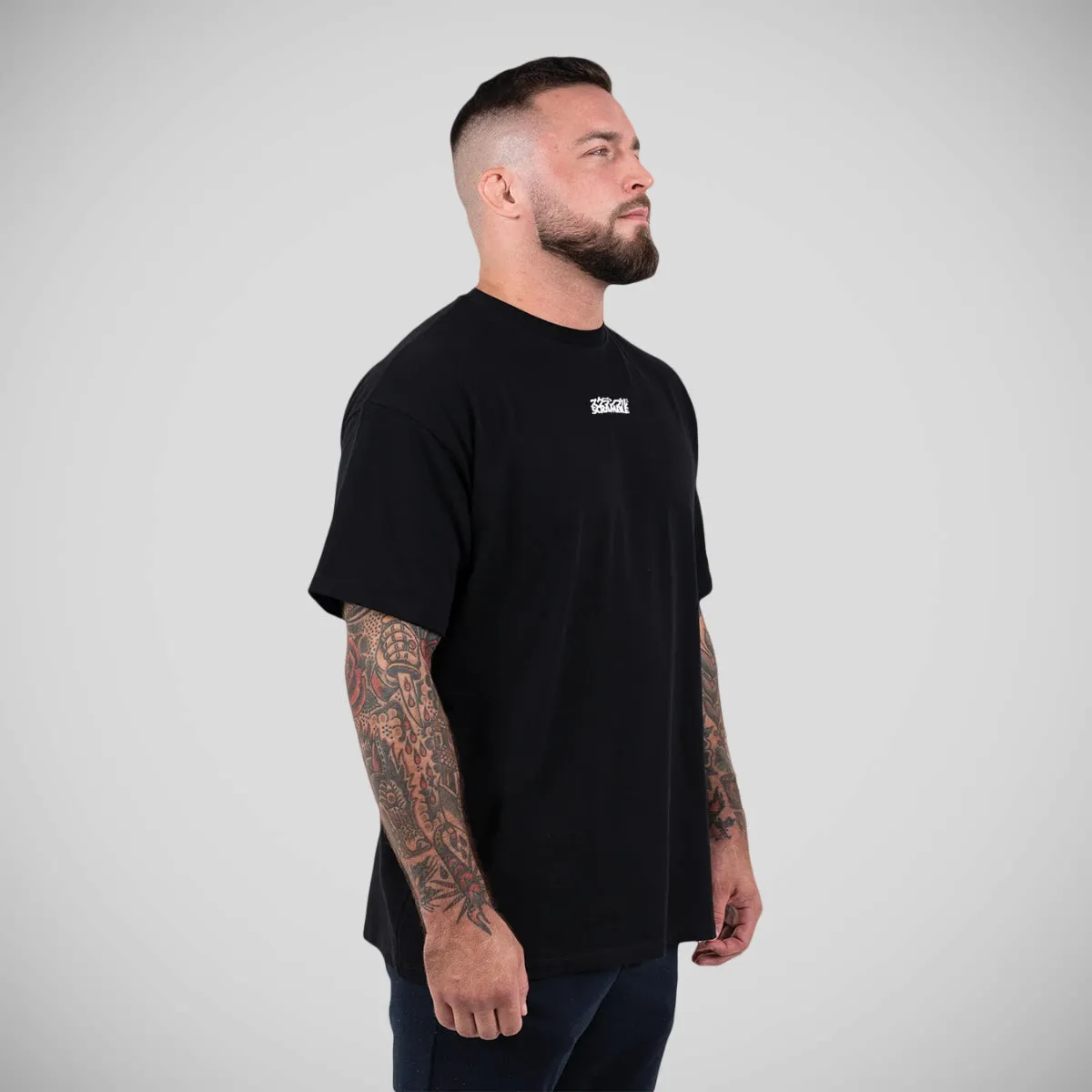 Scramble Logo Oversized Tee Black