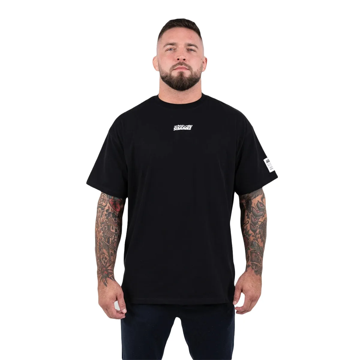 Scramble Logo Oversized Tee Black