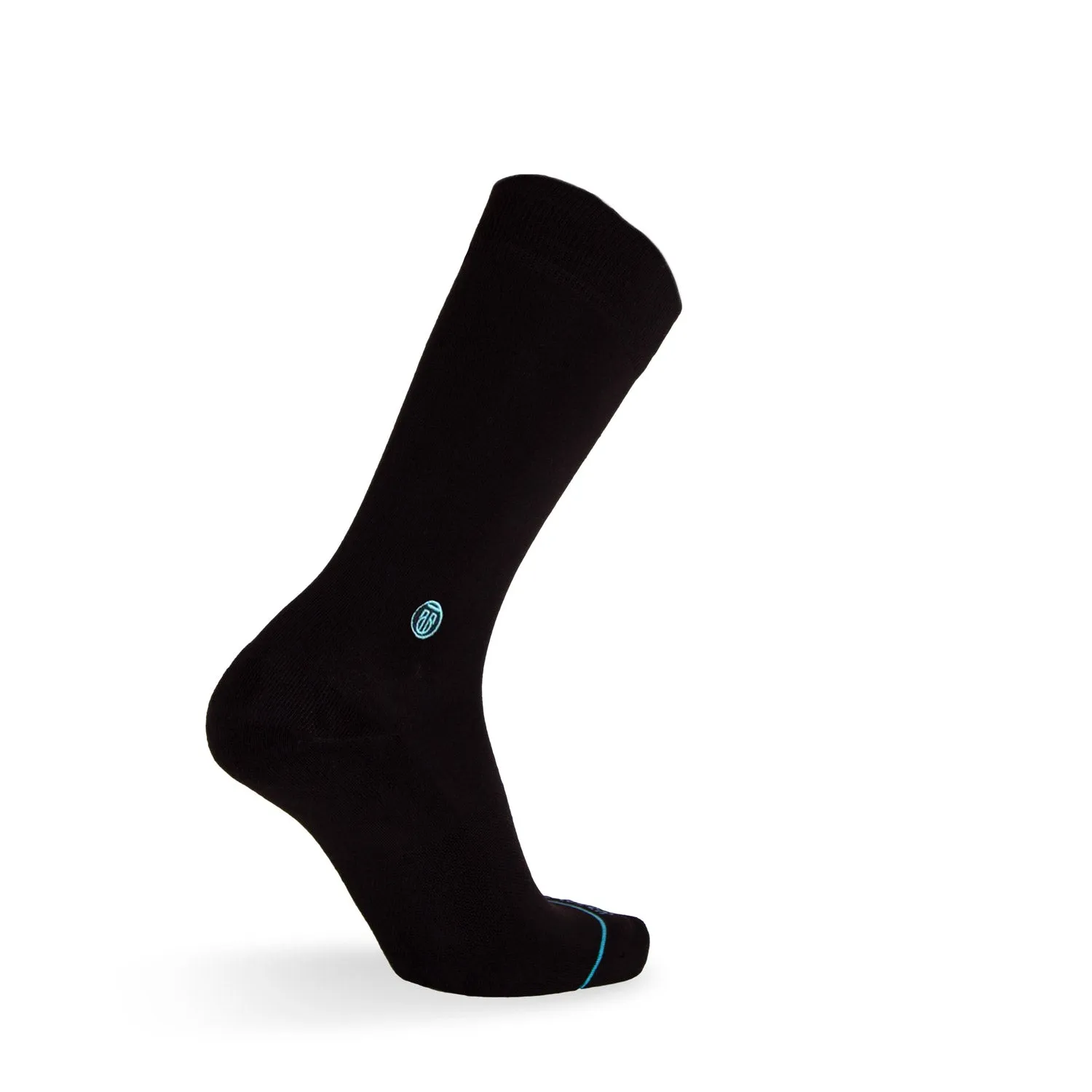 Solid Black - Extra Cushioned - Dress Socks