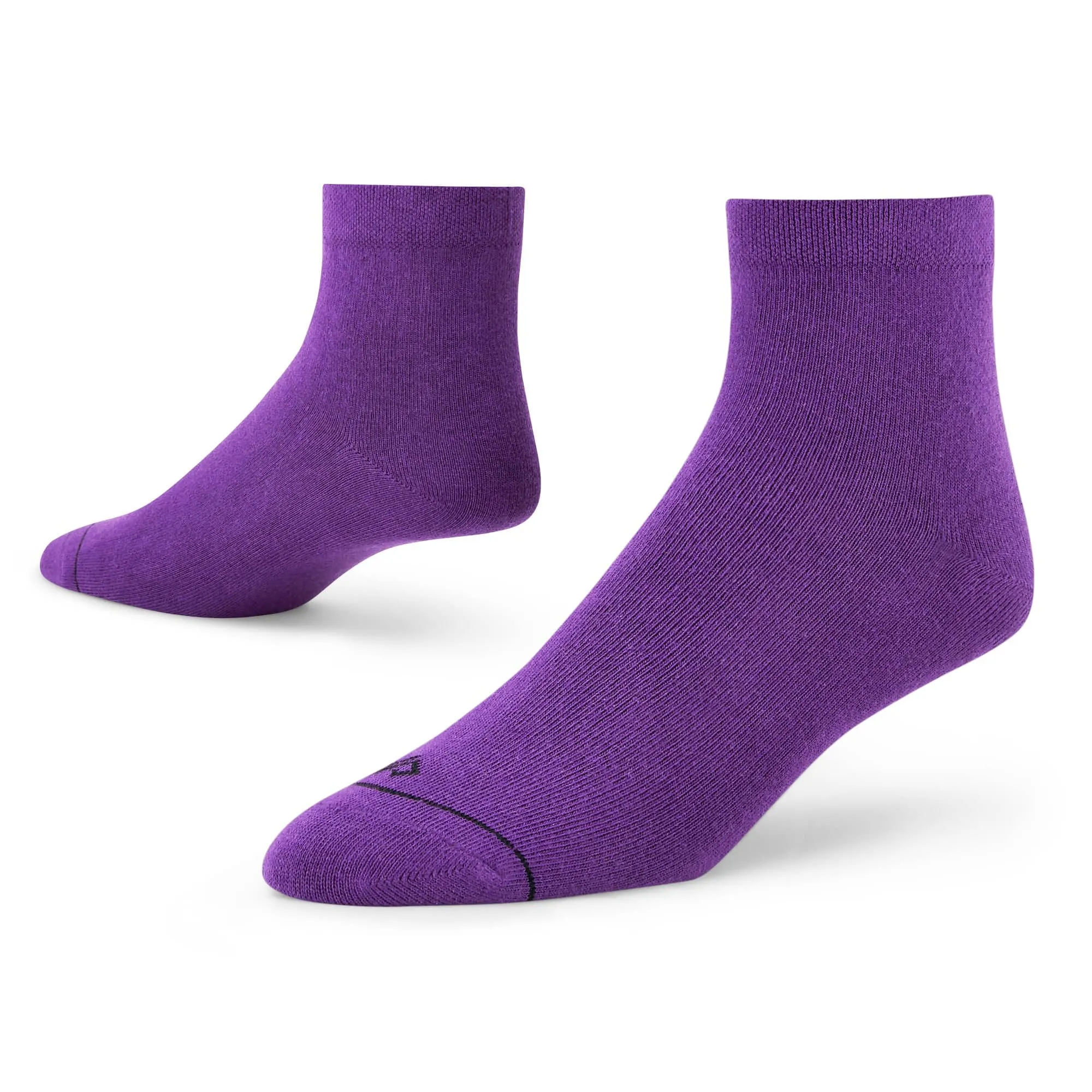 Solid Color Ankle Socks - Pack of 4 Premium Basics