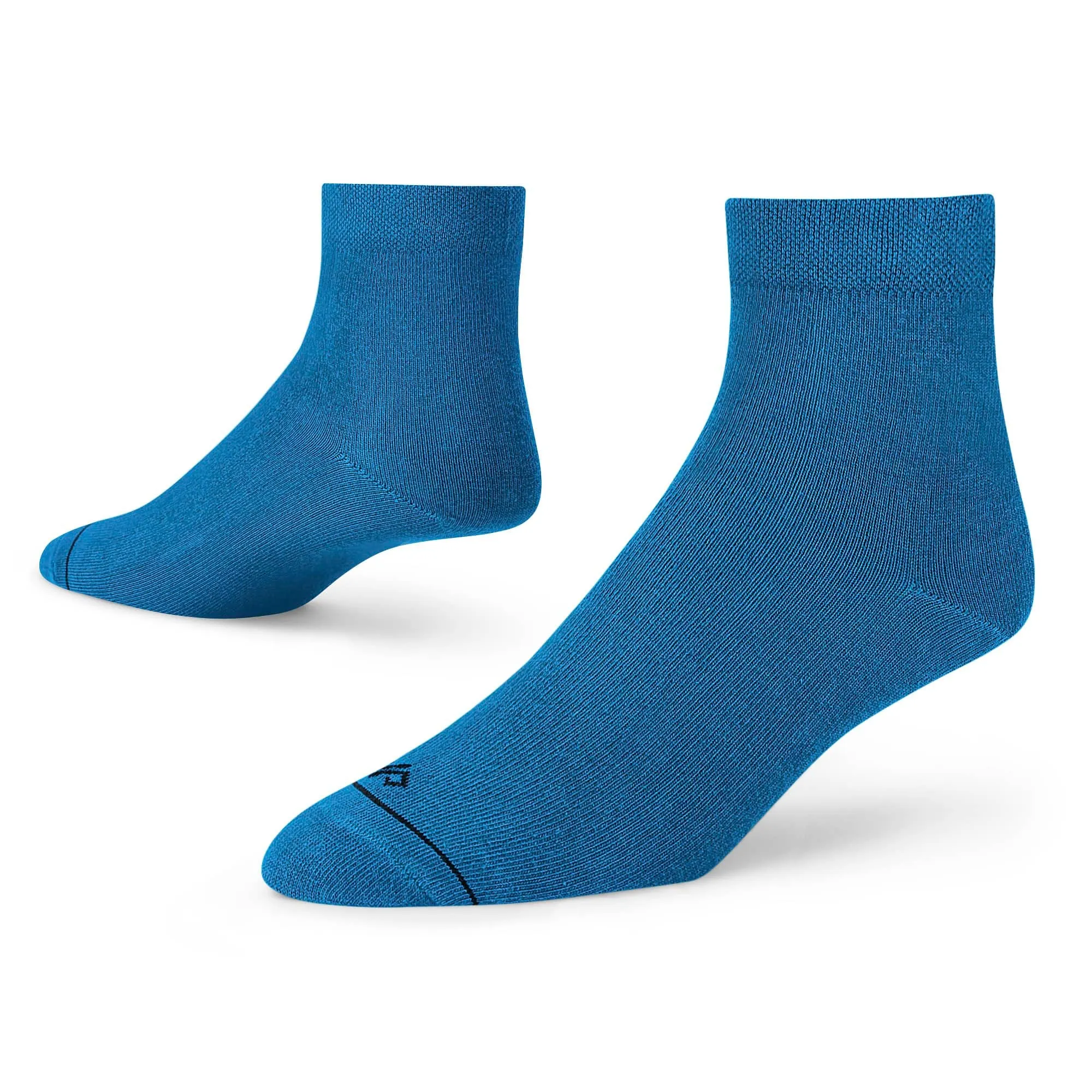 Solid Color Ankle Socks - Pack of 4 Premium Basics