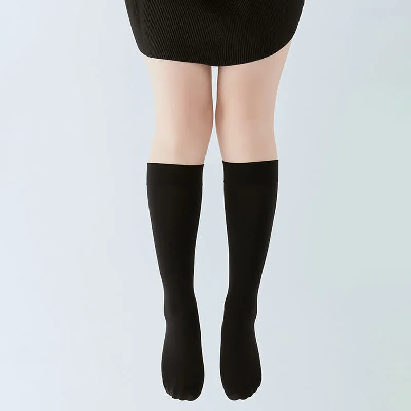 Solid Color Breathable Knee High Socks(3 Pairs)