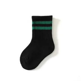 Solid Color Cotton Socks Set For Kids