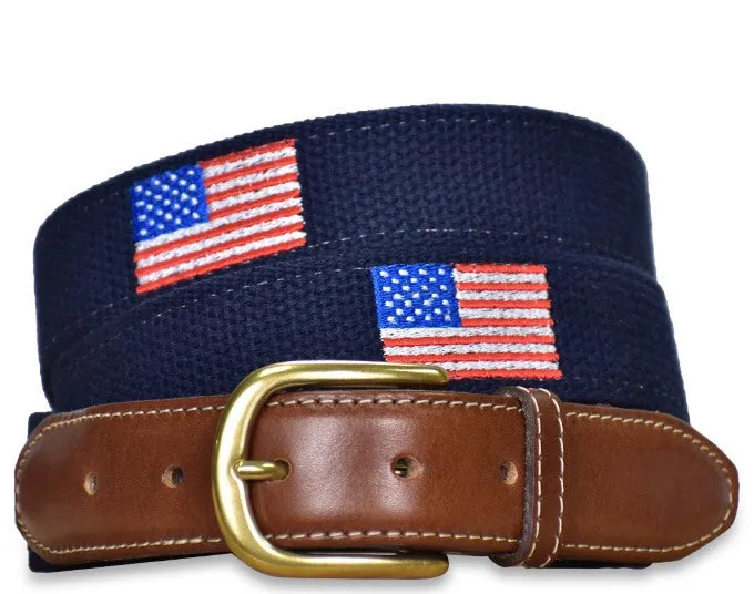 Star Spangled: Embroidered Belt - Navy