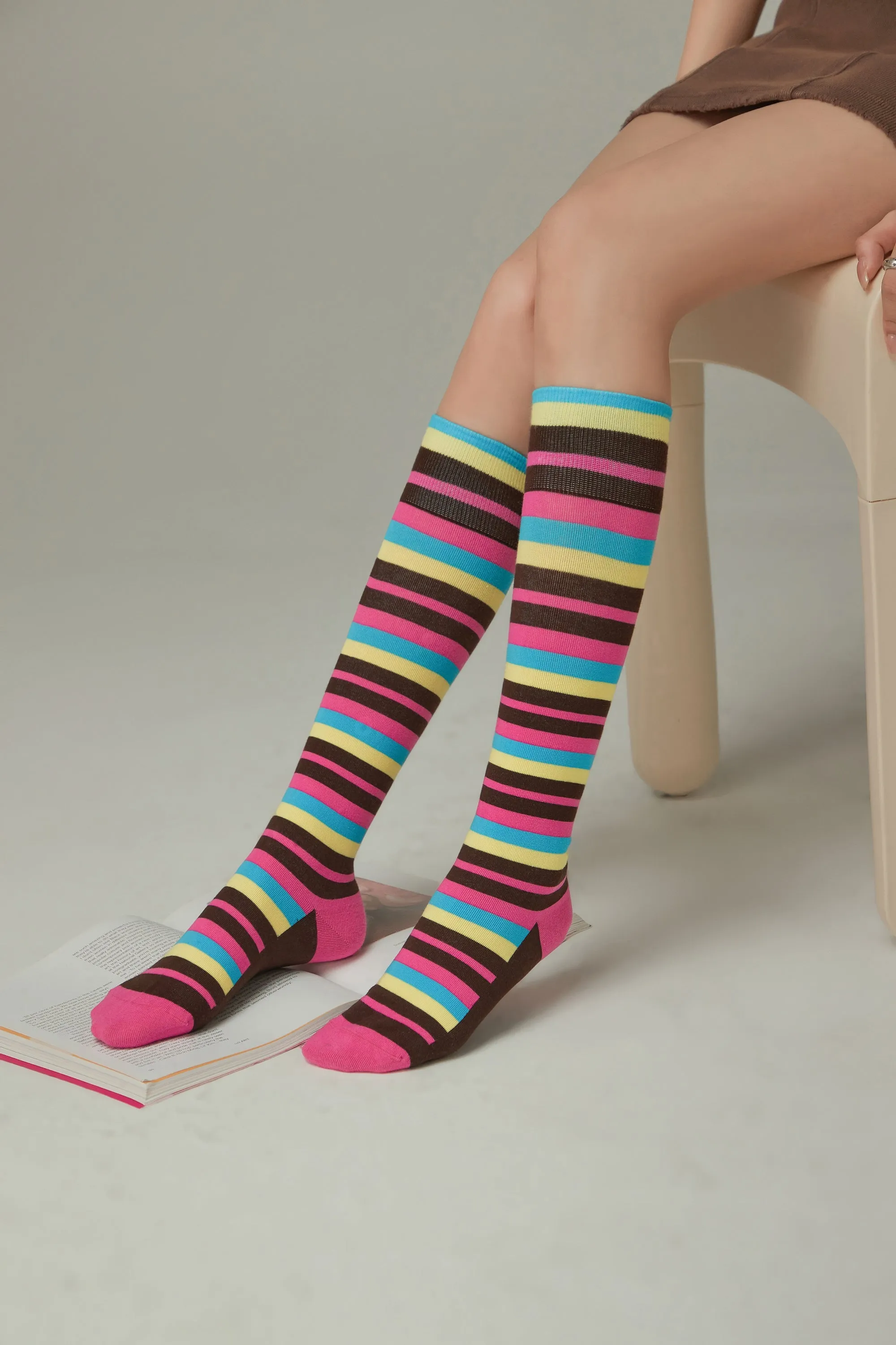 Striped Knee Socks