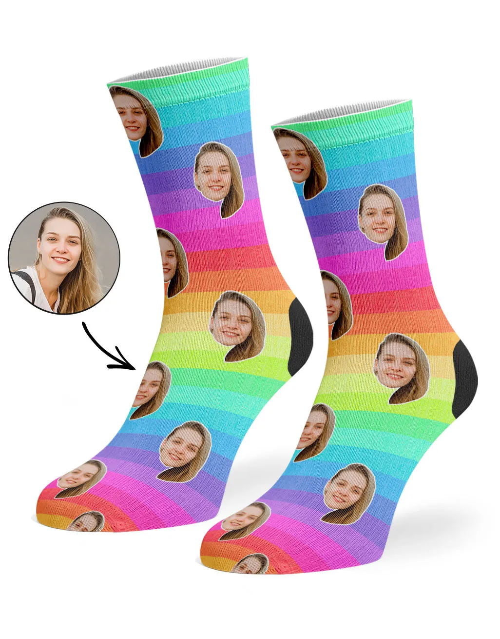 Striped Rainbow Socks