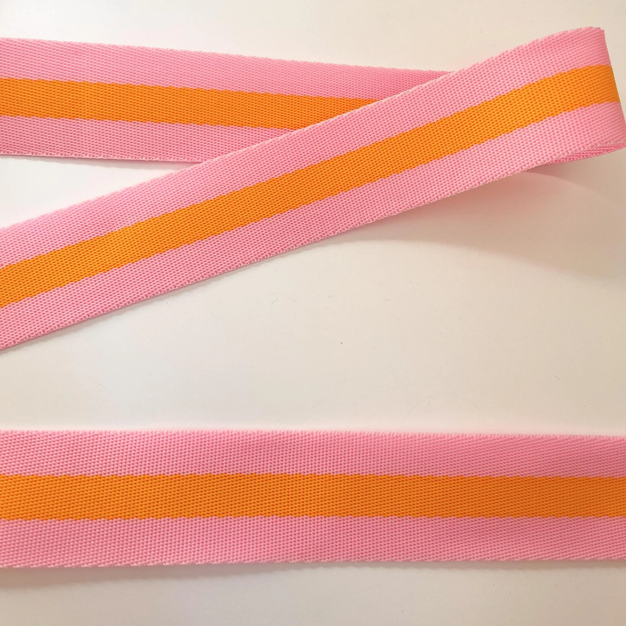 Tula Pink Webbing - Soft Pink / Orange