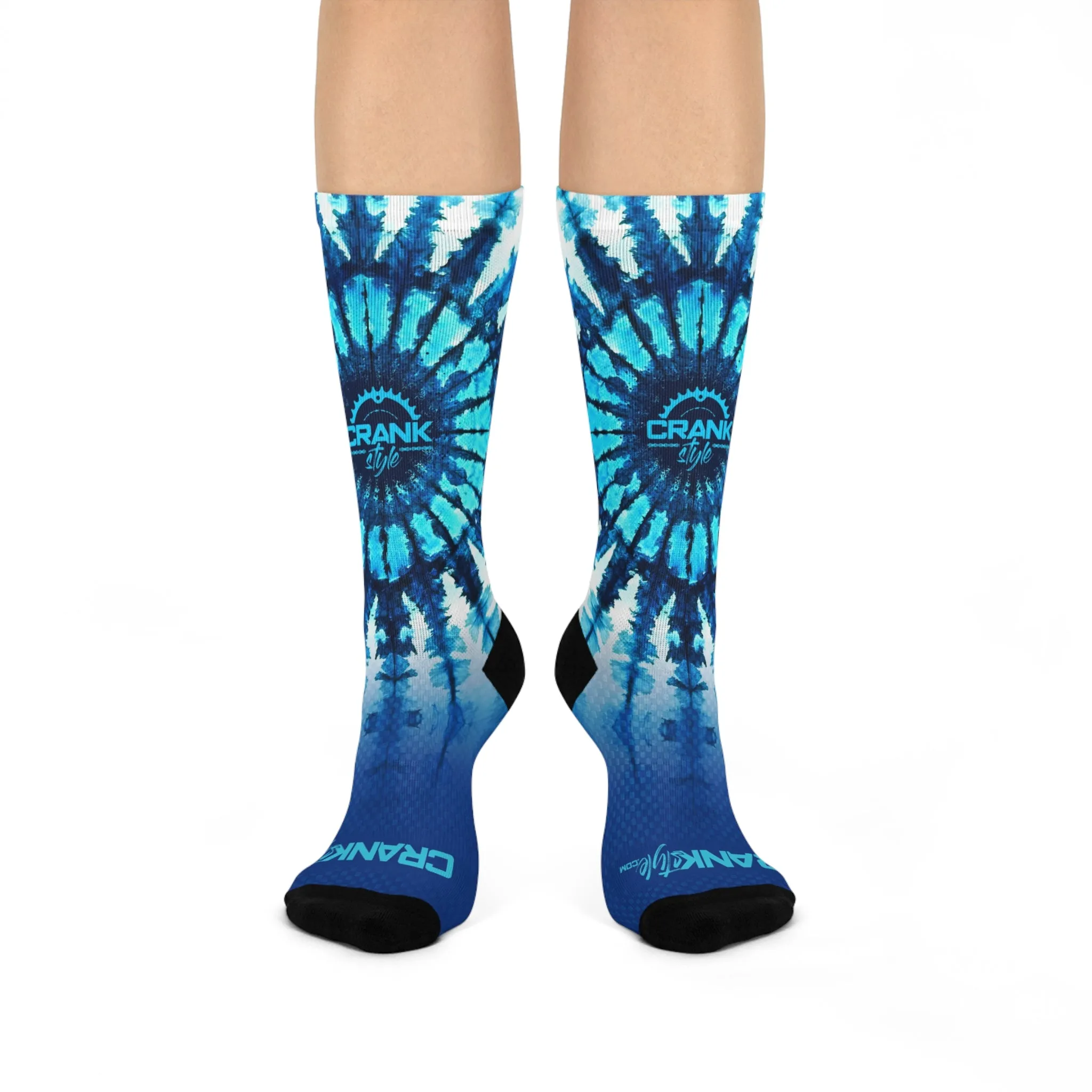 Unisex Tie Dye Shibori Tall MTB Crew Socks