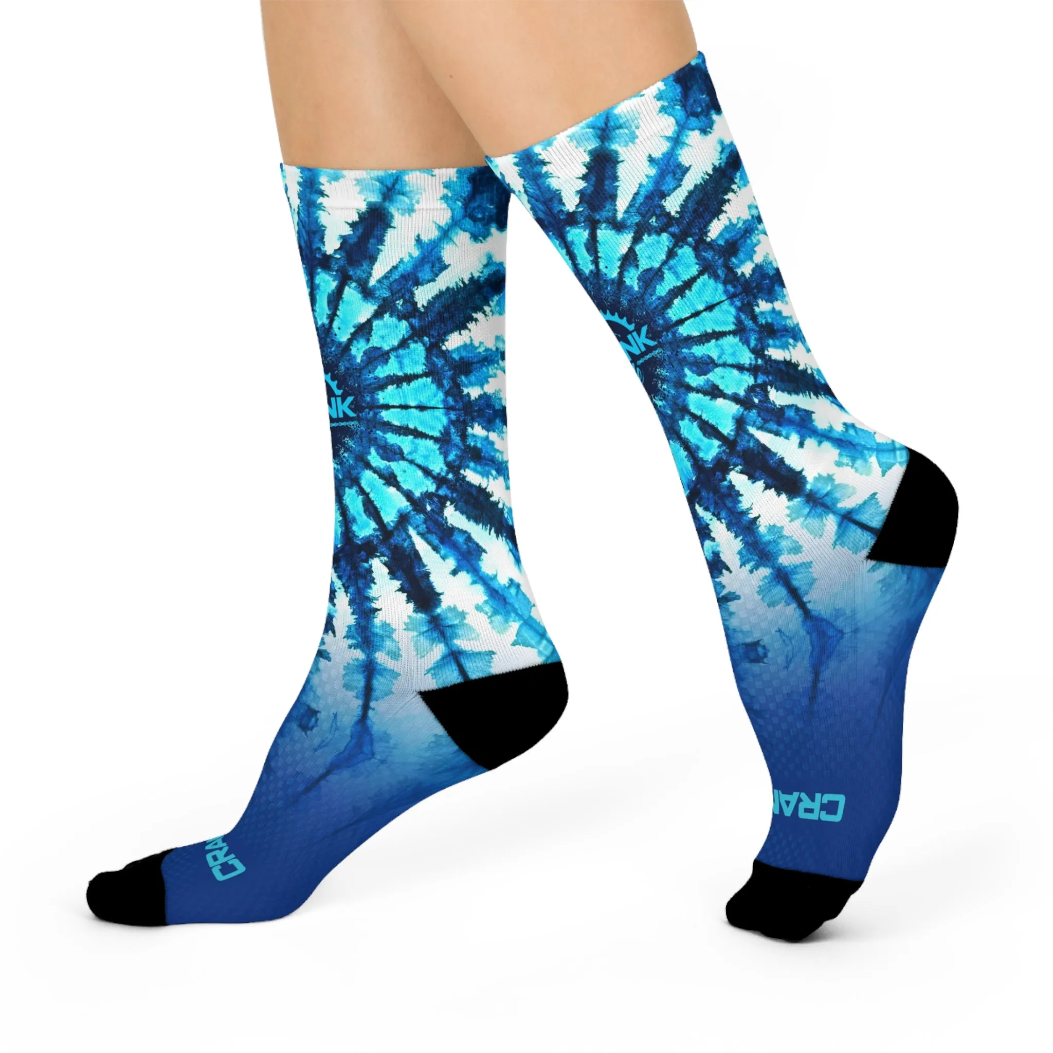 Unisex Tie Dye Shibori Tall MTB Crew Socks