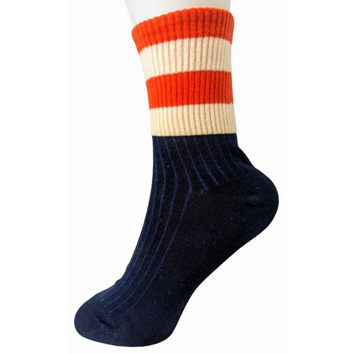 Varsity Striped Half Crew Socks