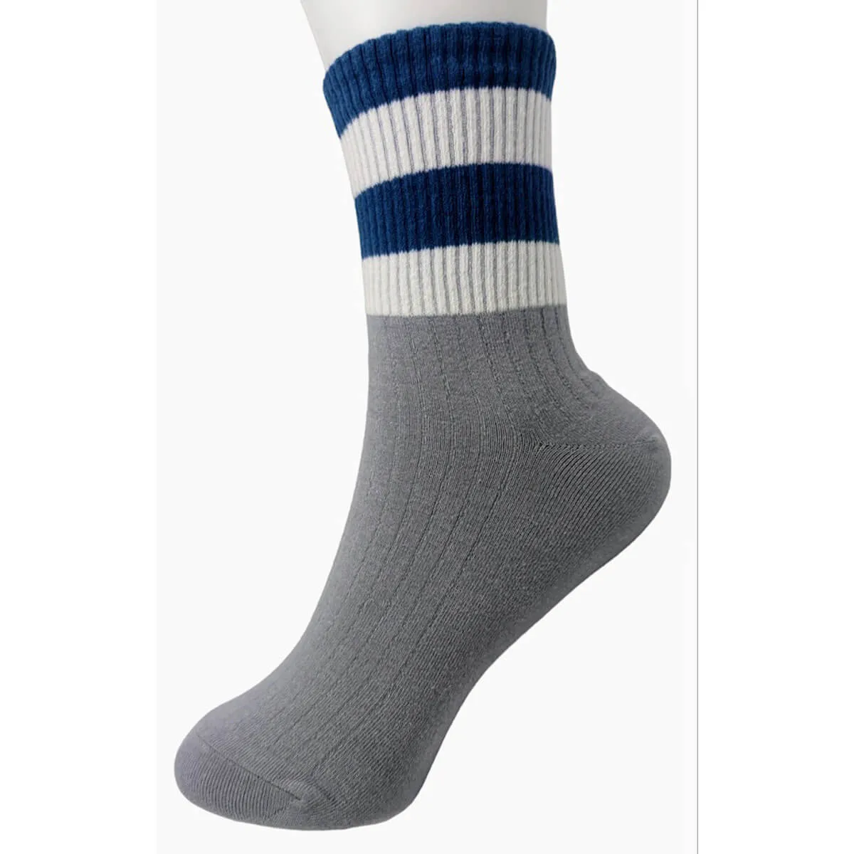 Varsity Striped Half Crew Socks